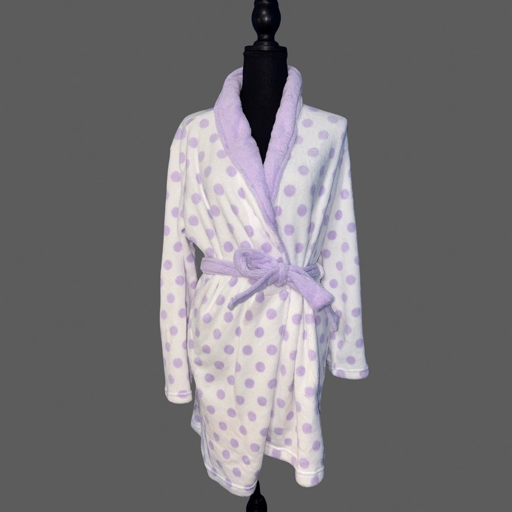 Ulta Beauty Lavender Polka Dot Robe Sz s NWT